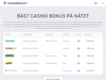 Tablet Screenshot of casinobonus.se